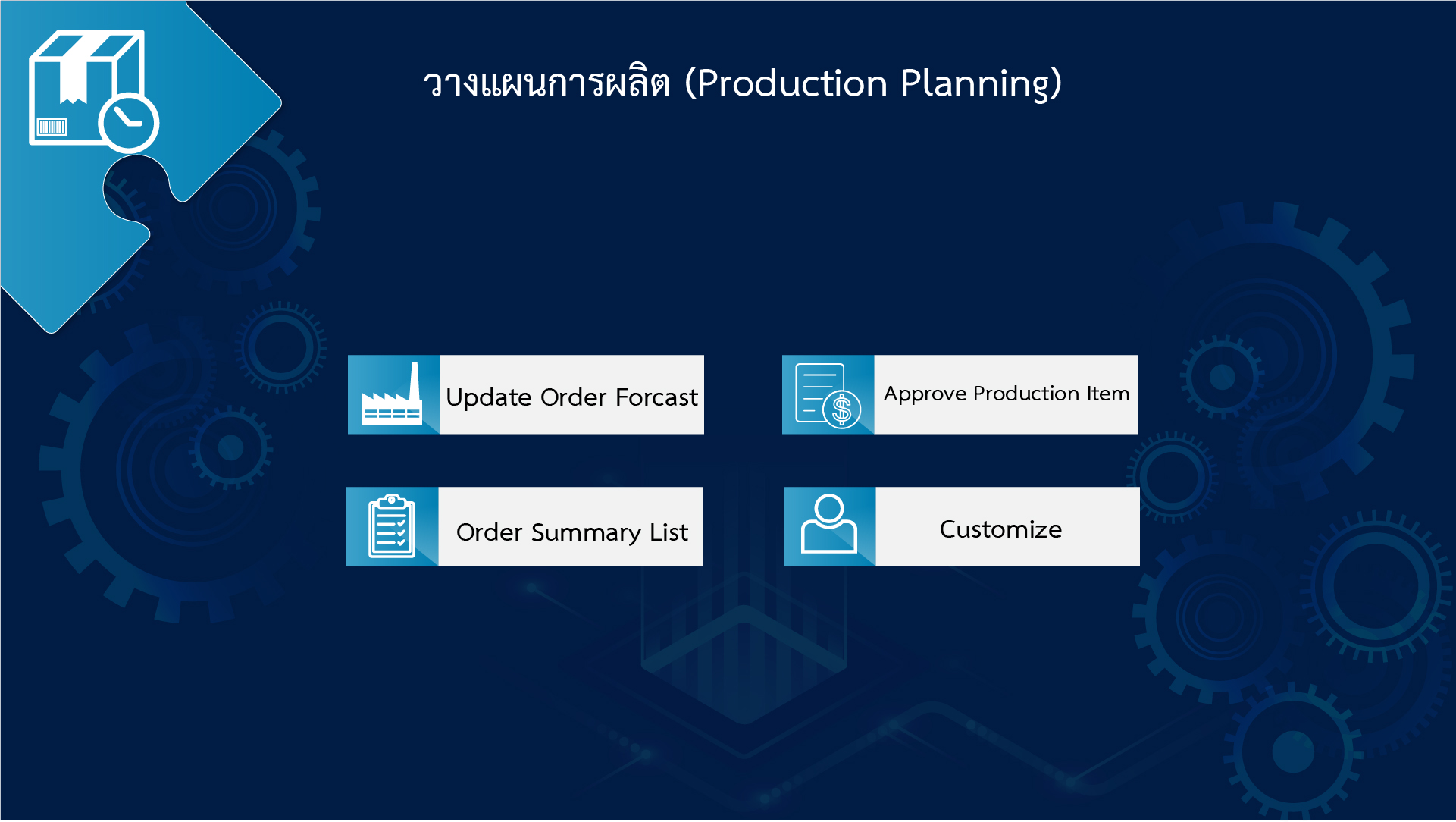 วางแผนการผลิต (Production Planning)
